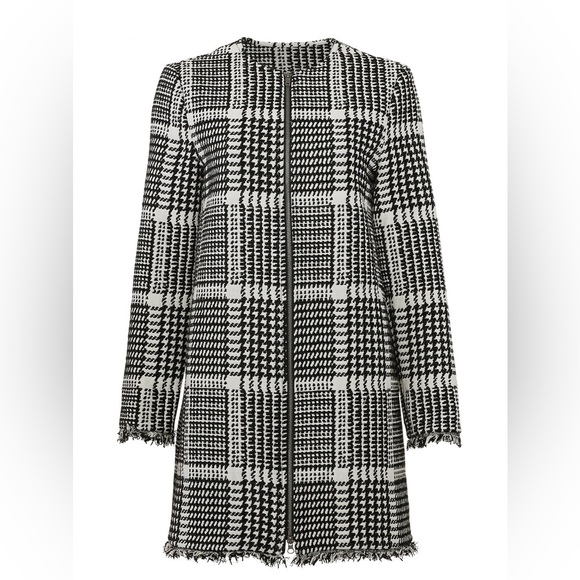 REVOLVE Cupcakes and Cashmere Herringbone Fernando Black&White printed coat - S - Picture 5 of 14